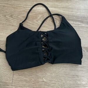 Express swim black corset top